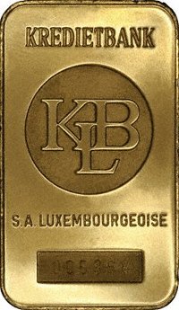 Kreditbank Luxembourg Johnson Matthey Pauwels Gold Bars