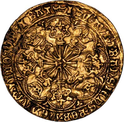 Reverse 1460 - 1470 Edward IV Rose Noble
