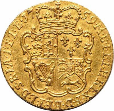 Reverse of 1759 George II Half Guinea