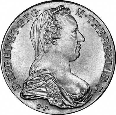 Obverse of 1780 Maria Theresa Thaler