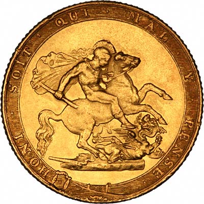 Reverse of 1820 Gold Sovereign