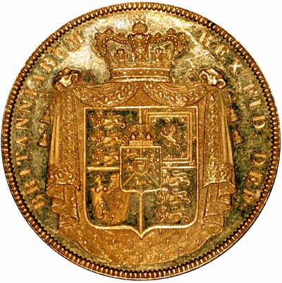 Reverse of 1826 Gold Five Pound