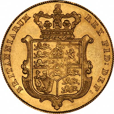 Reverse of Our 1827 George IV Gold Sovereign