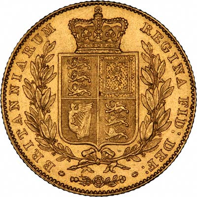 Shield Reverse on a Victorian Sovereign