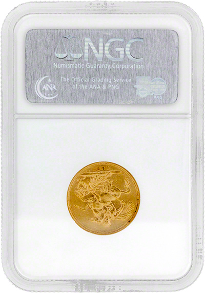1871 Sydney Mint Sovereign Slabbed Coin Reverse