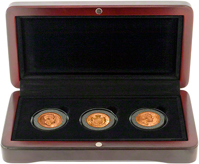 Three Coin Gold Set in Case