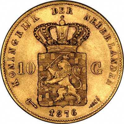 Redesigned Reverse of Netherlands 10 Guilders from 1876