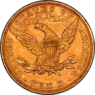 Reverse of 1892 American Gold Eagle