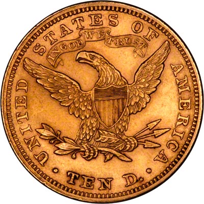Reverse of 1895 American Gold Eagle