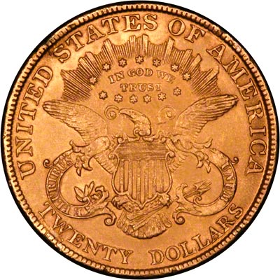 Reverse of 1896 American Gold Double Eagle