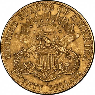 Reverse of Fake 1901-S US Gold Double Eagle