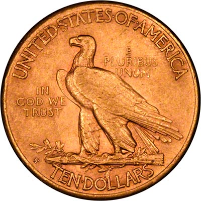 Reverse of 1910 American Gold Eagle