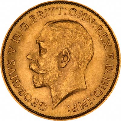 Our 1916 Mint Condition George V Half Sovereign Obverse Photograph