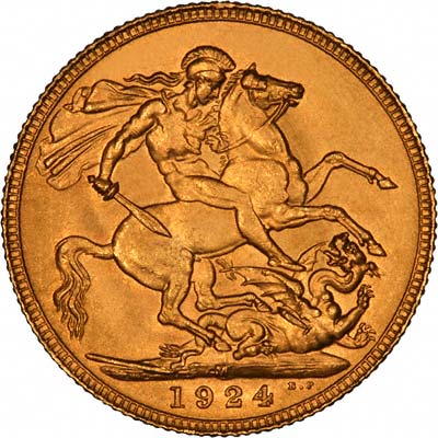 Reverse of 1924 Gold Sovereign