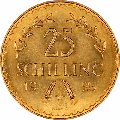 Reverse of 1926 25 Schillings