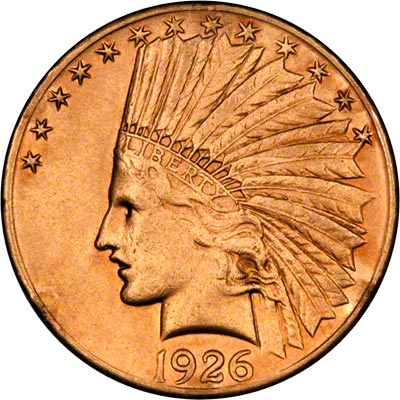 Obverse of 1926 American Gold Eagle