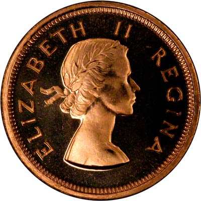Obverse of 1953 South African One Pound