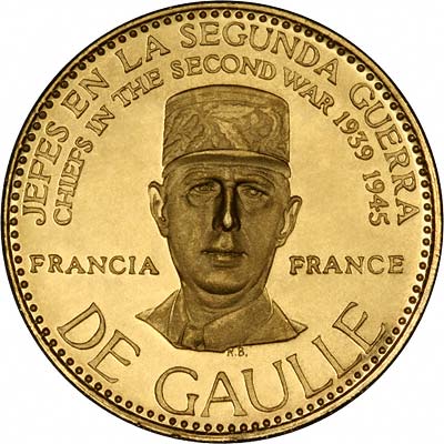 Charles de Gaulle on Venezuelan Chiefs of WWII Gold Medal