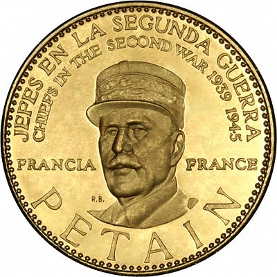 H. Philippe Petain on Venezuelan Chiefs of WWII Gold Medal