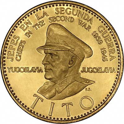 Josip Broz Tito on Venezuelan Chiefs of WWII Gold Medal