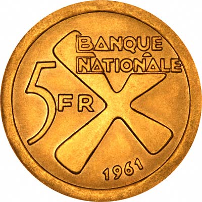 1961 Katanga  5 Francs