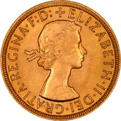 Obverse of Year 2000 Gold Sovereign