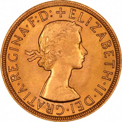 Obverse of 1965 Sovereign