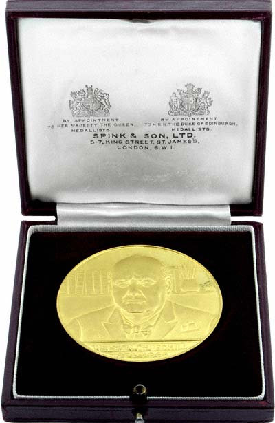 1965 Churchill Gold Medal by Spink & Son in Box