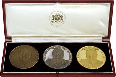 Complete Set of 1967 Houses of Parliament Medallions in Presentation Box