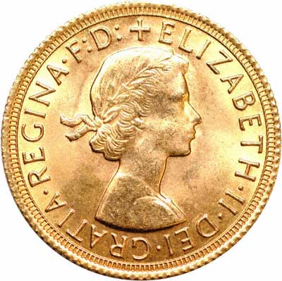 Obverse of 1968 British Gold Sovereign