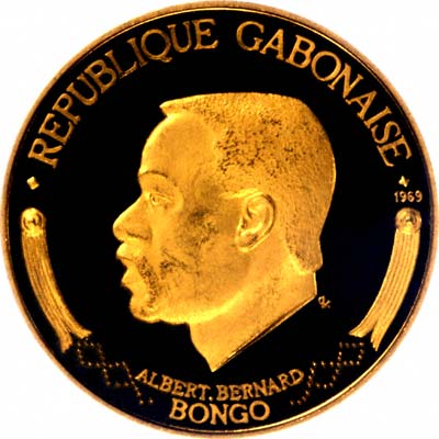 Obverse of Gabon 1969 5000 Francs