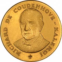 Obverse of 1972 Paneuropean Gold 10 ECUs