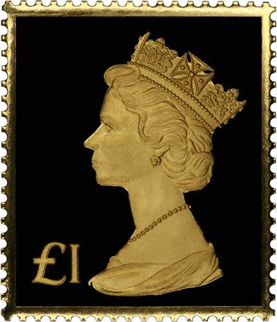 1973 £1 Machin Gold Stamp Replica