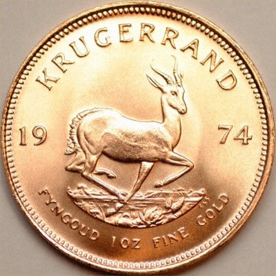 Our 1974 One Ounce Gold Krugerrand Reverse Photograph