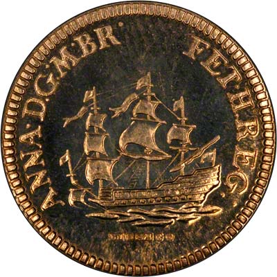 Obverse of Queen Anne Replica Touchpiece Medallion