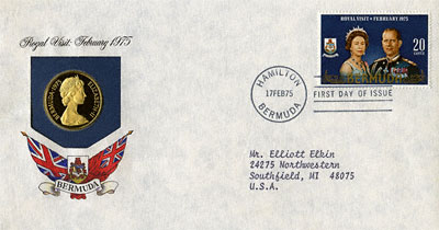 Obverse of Royal Visit $100 in First Day Cover