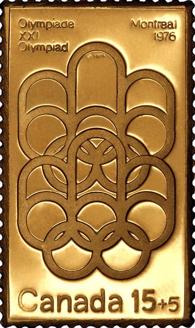 1976 Gold Olympic Stamp Replica