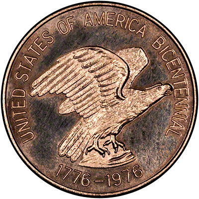 Reverse of 1976 Bicentennial Gold Medallion