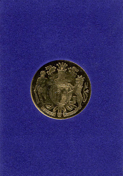 Reverse of 1977 Duke of Edinburgh Gold Medallion