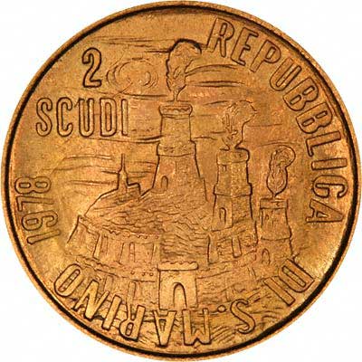 Reverse of 1978 San Marino 2 Scudi