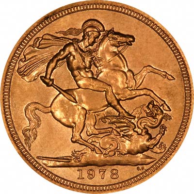 Reverse of 1978 Uncirculated Sovereign