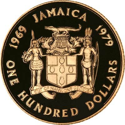 Reverse of 1979 Jamaica 100 dollars