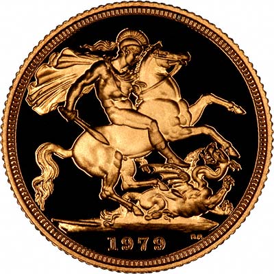 Reverse of 1979 Gold Proof Sovereign