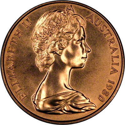 Obverse of 1980 Australia $200 Gold Proof Coin