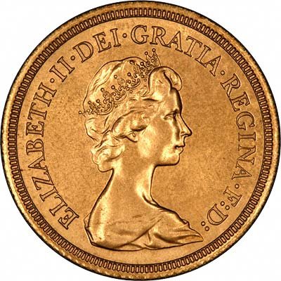 Our 1980 Gold Sovereign Obverse Photograph