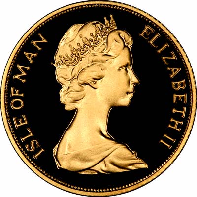 Obverse of 1981 Manx Gold Proof Five Pounds