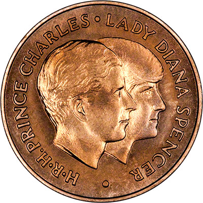 1981 9ct royal wedding souvenir medal obv