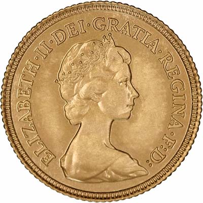 Obverse of 1982 Uncirculated Half Sovereign
