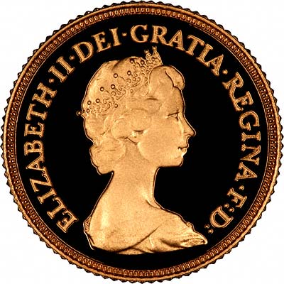 Obverse of 1982 Proof Half Sovereign