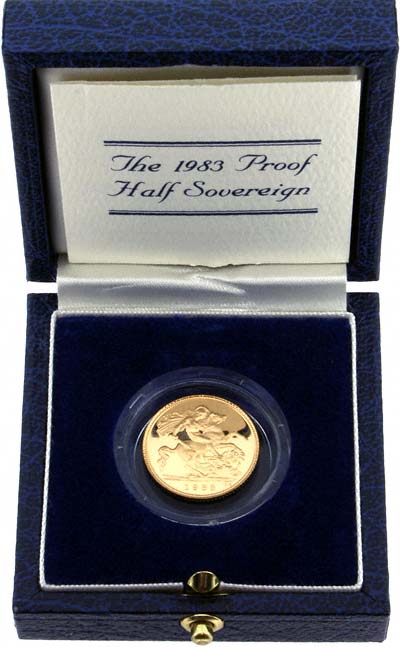 1983 Proof Half Sovereign in Box